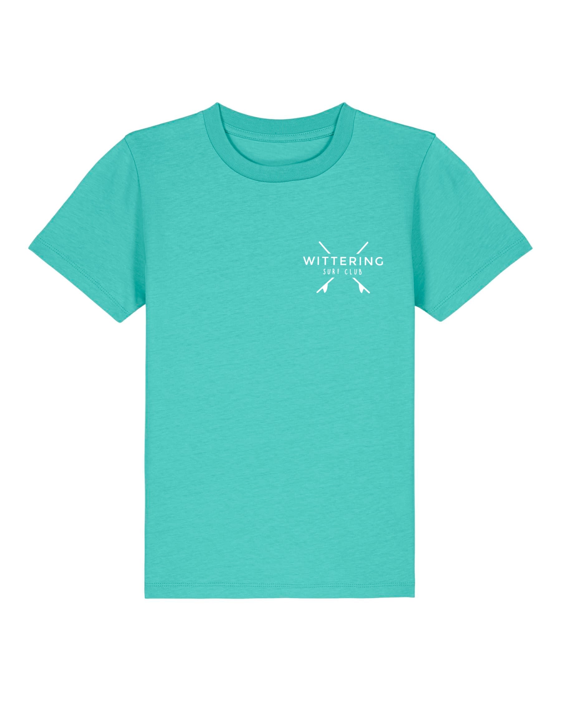 KIDS EVERYDAY SURF CLUB T-SHIRT - OCEAN GREEN - Wittering Surf Shop
