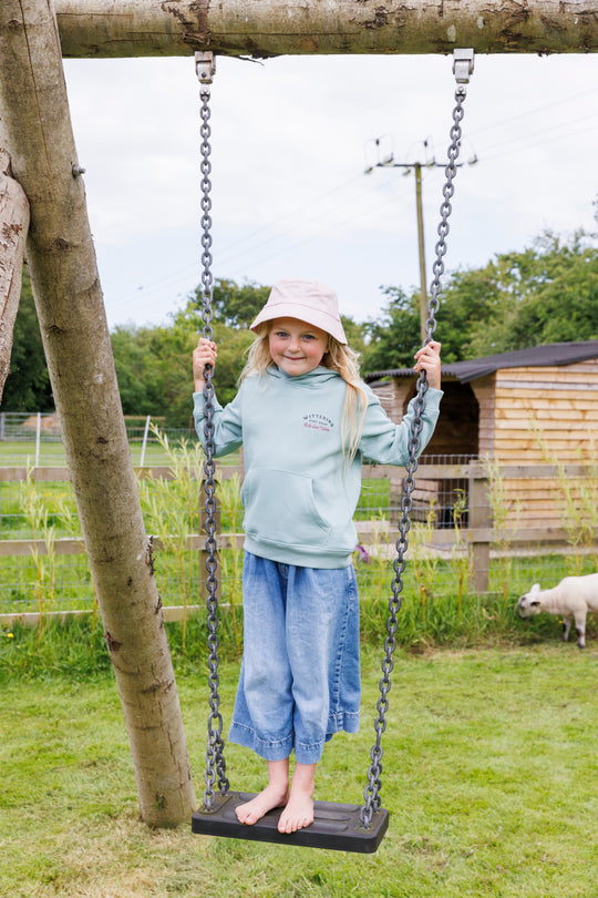 KIDS ORGANIC COTTON EMBROIDERED BUCKET HAT - 4 COLOURS - 2 SIZES - Wittering Surf Shop