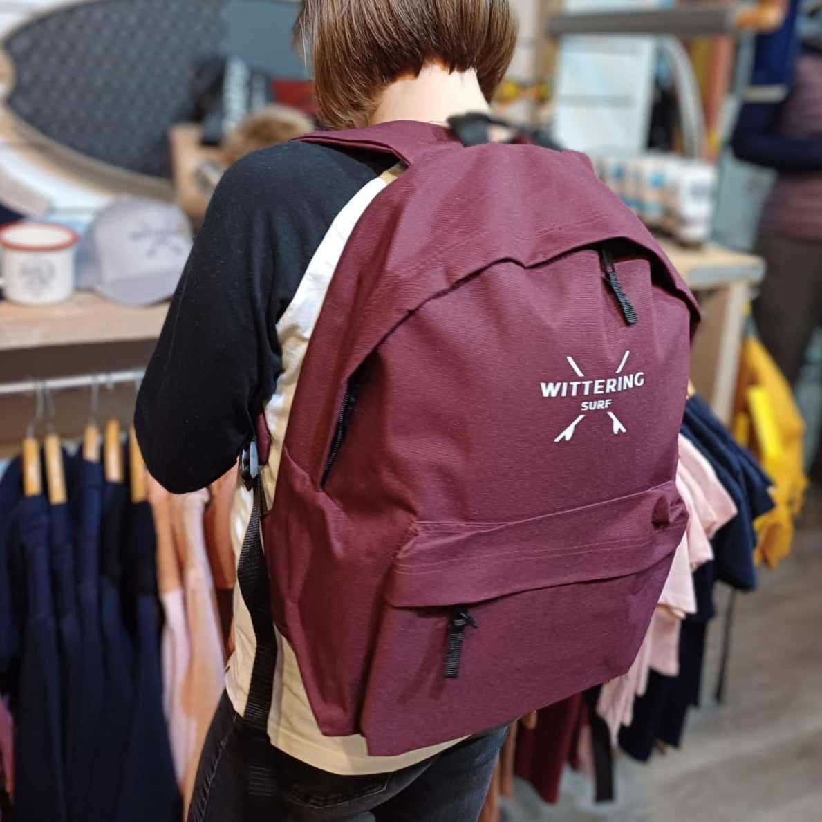 RECYCLED CAMPUS BACKPACK - BURGUNDY