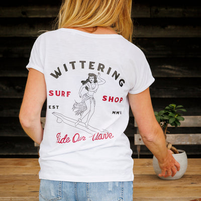 HULA GIRL - LADIES T-SHIRT- 2 COLOURS