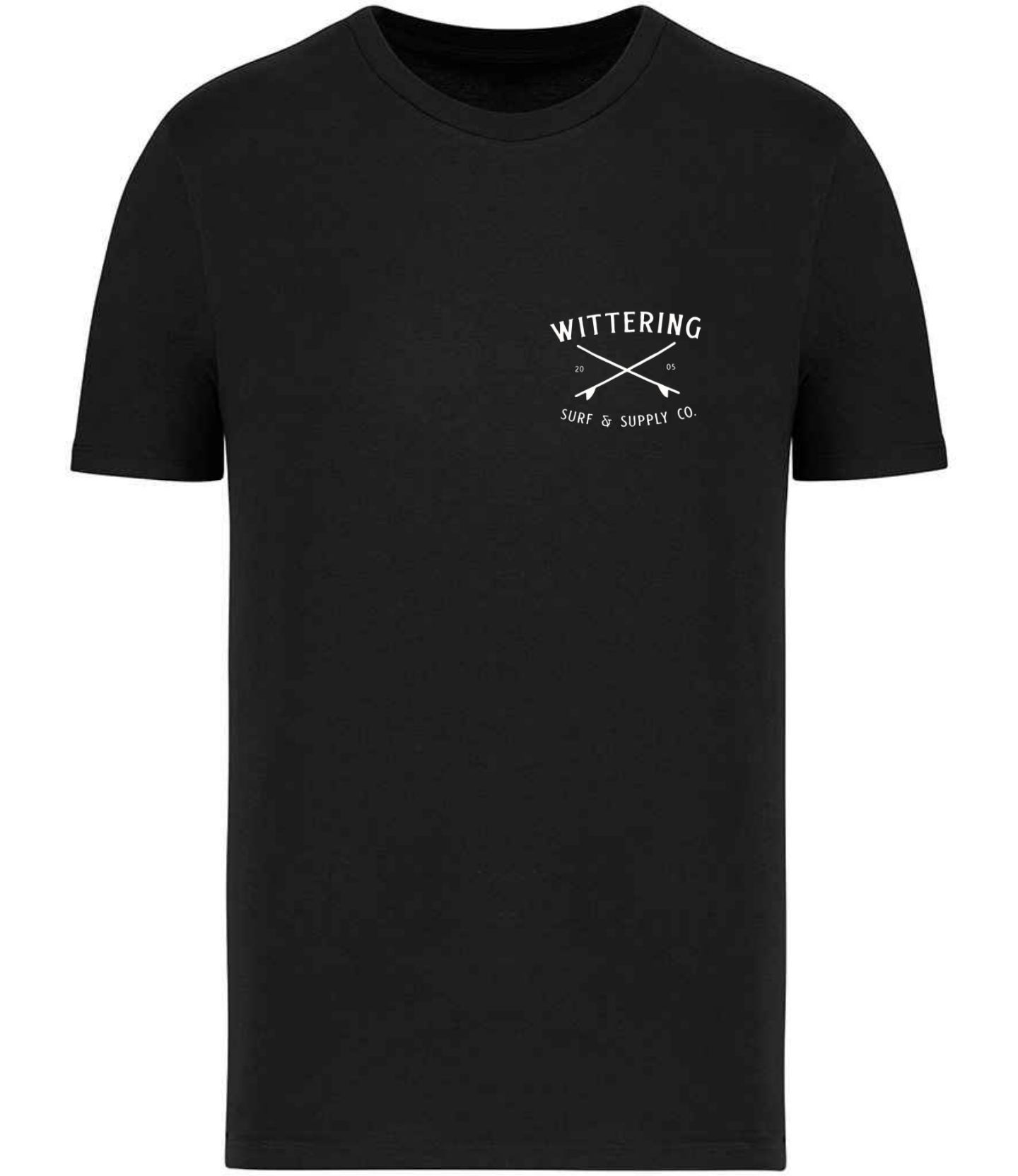 WITTERING SURF SUPPLY CO. -  MENS T-SHIRT BLACK - Wittering Surf Shop
