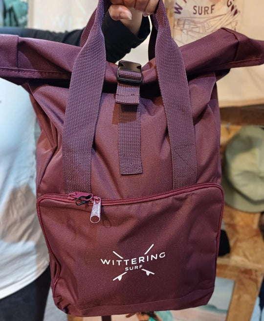 ROLL TOP BACKPACK - BURGUNDY - Wittering Surf Shop