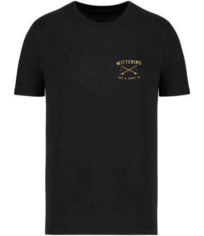 WITTERING SURF CO. -  MENS T-SHIRT BLACK