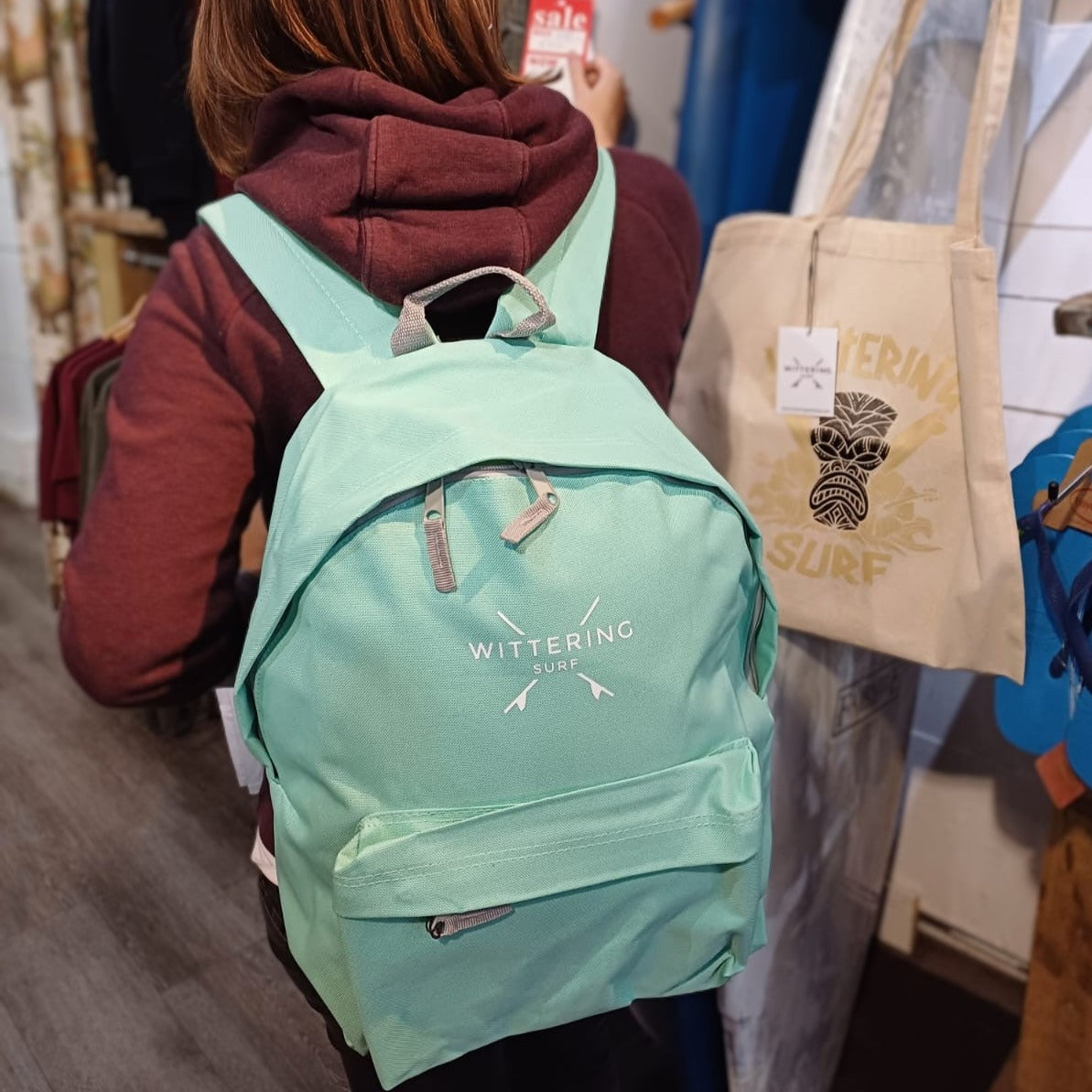 CAMPUS BACKPACK - MINT GREEN/GREY - Wittering Surf Shop