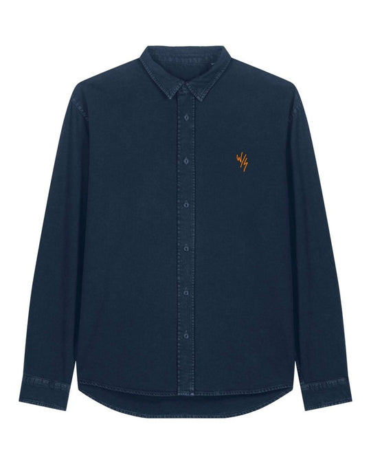 SHORE BREAK LONG SLEEVED UNISEX SHIRT - NAVY - Wittering Surf Shop