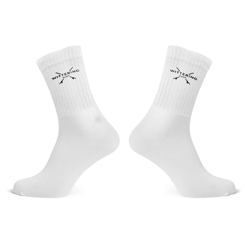 WITTERING SURF CREW SOCKS - WHITE - Wittering Surf Shop