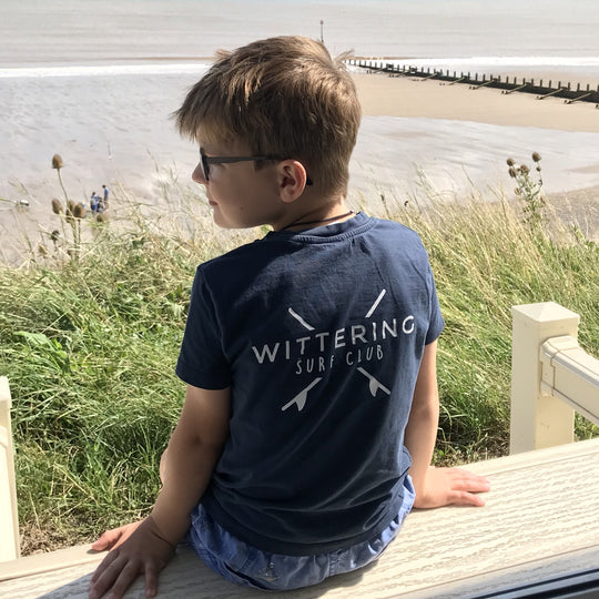 KIDS EVERYDAY SURF CLUB T-SHIRT - NAVY BLUE - Wittering Surf Shop