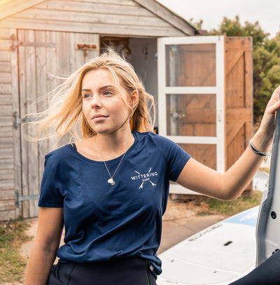 LADIES EVERYDAY T-SHIRT - NAVY BLUE - Wittering Surf Shop