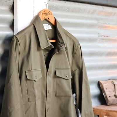 MILITARY SHIRT - ARMY GREEN - Wittering Surf Shop