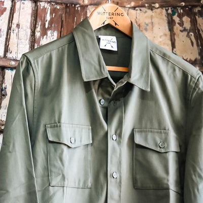 MILITARY SHIRT - ARMY GREEN - Wittering Surf Shop