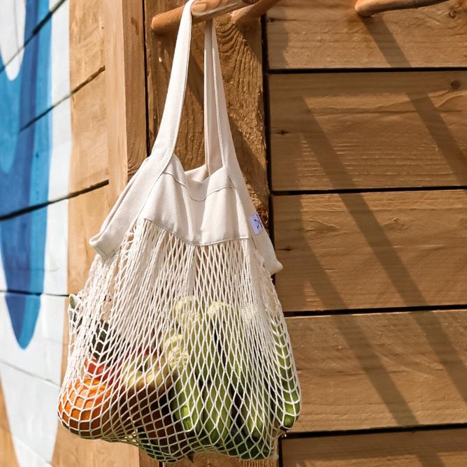 SURF MESH GROCERY BAG - NATURAL - Wittering Surf Shop