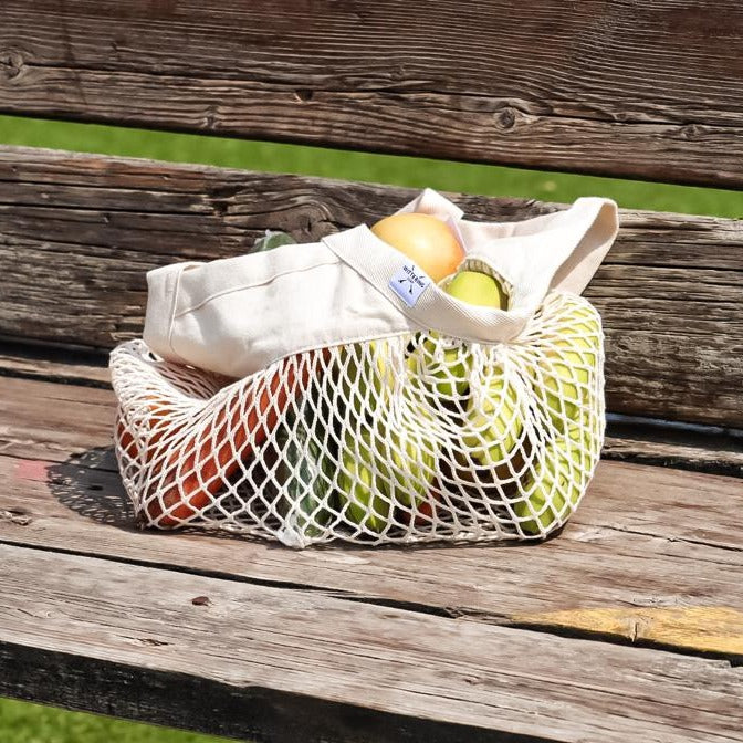 SURF MESH GROCERY BAG - NATURAL - Wittering Surf Shop