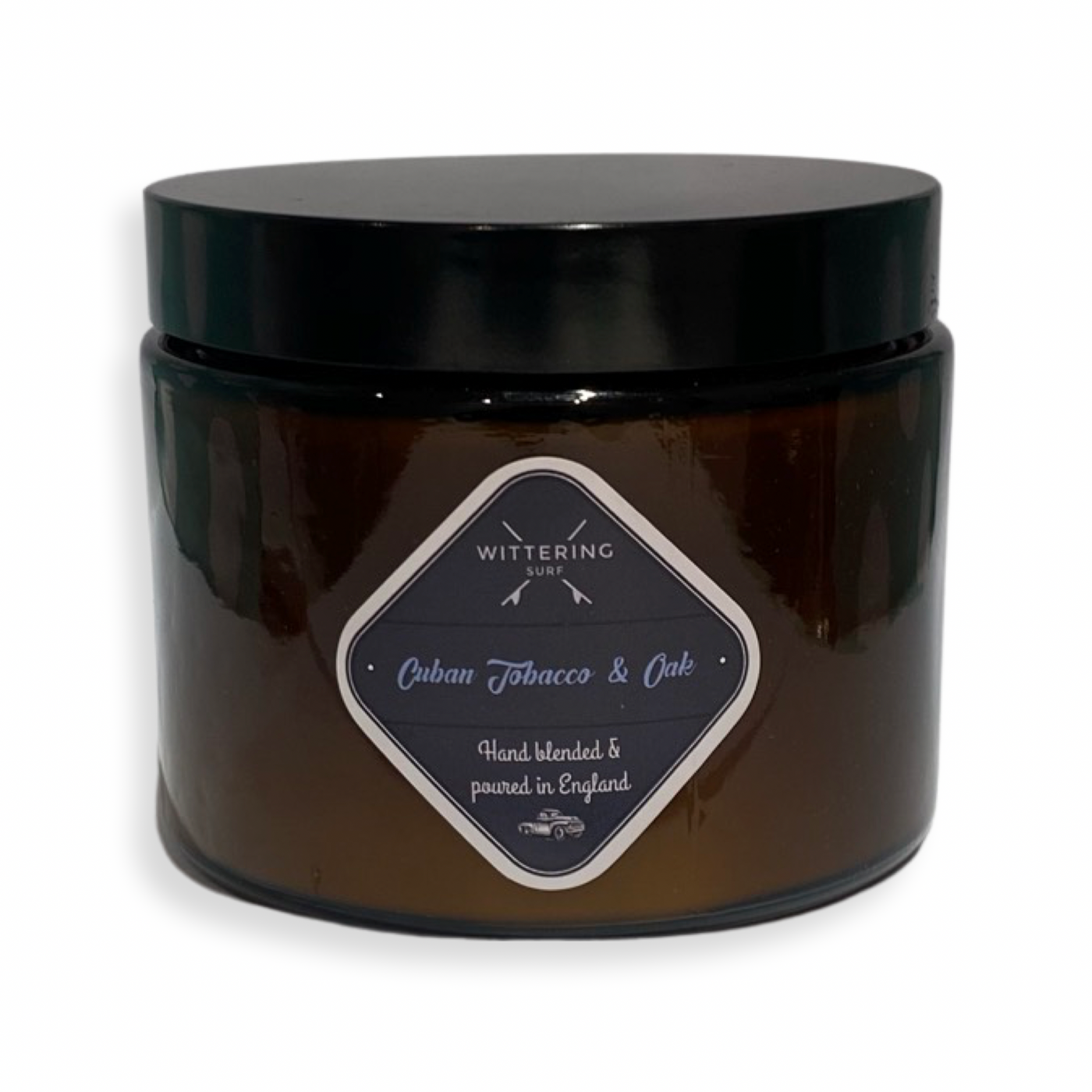 HAND POURED SOY CANDLE - CUBAN TOBACCO & OAK - Wittering Surf Shop