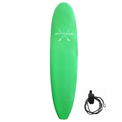 Wittering Surf Mini Mal Foam Surfboard 8ft Green - Wittering Surf Shop