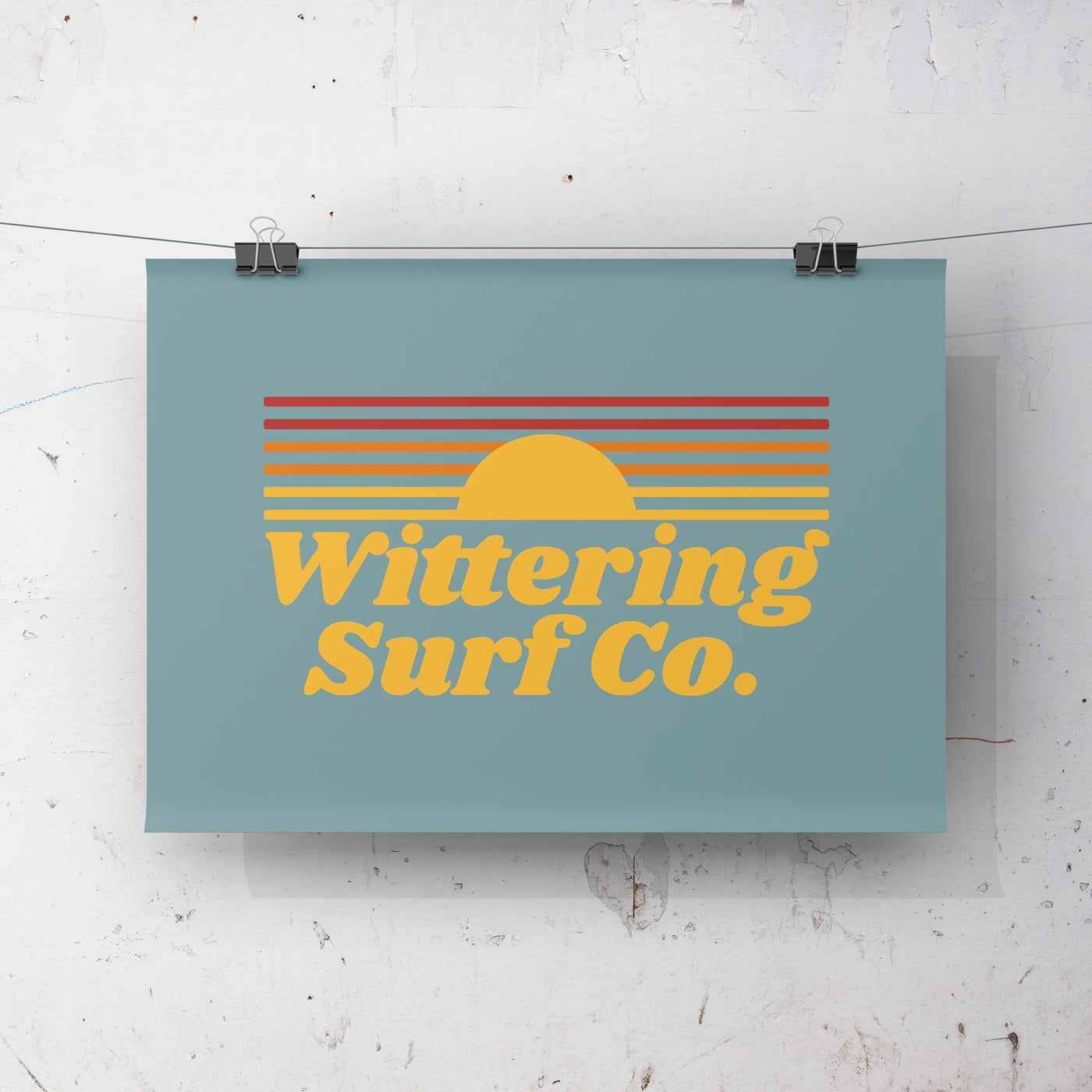 WITTERING SURF POSTERS - BLUE SUNSET - Wittering Surf Shop