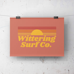 WITTERING SURF POSTERS - PINK SUNSET - Wittering Surf Shop