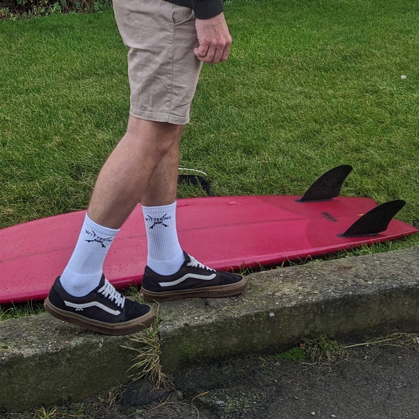 WITTERING SURF CREW SOCKS - WHITE - Wittering Surf Shop