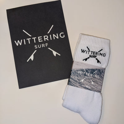 WITTERING SURF CREW SOCKS - WHITE