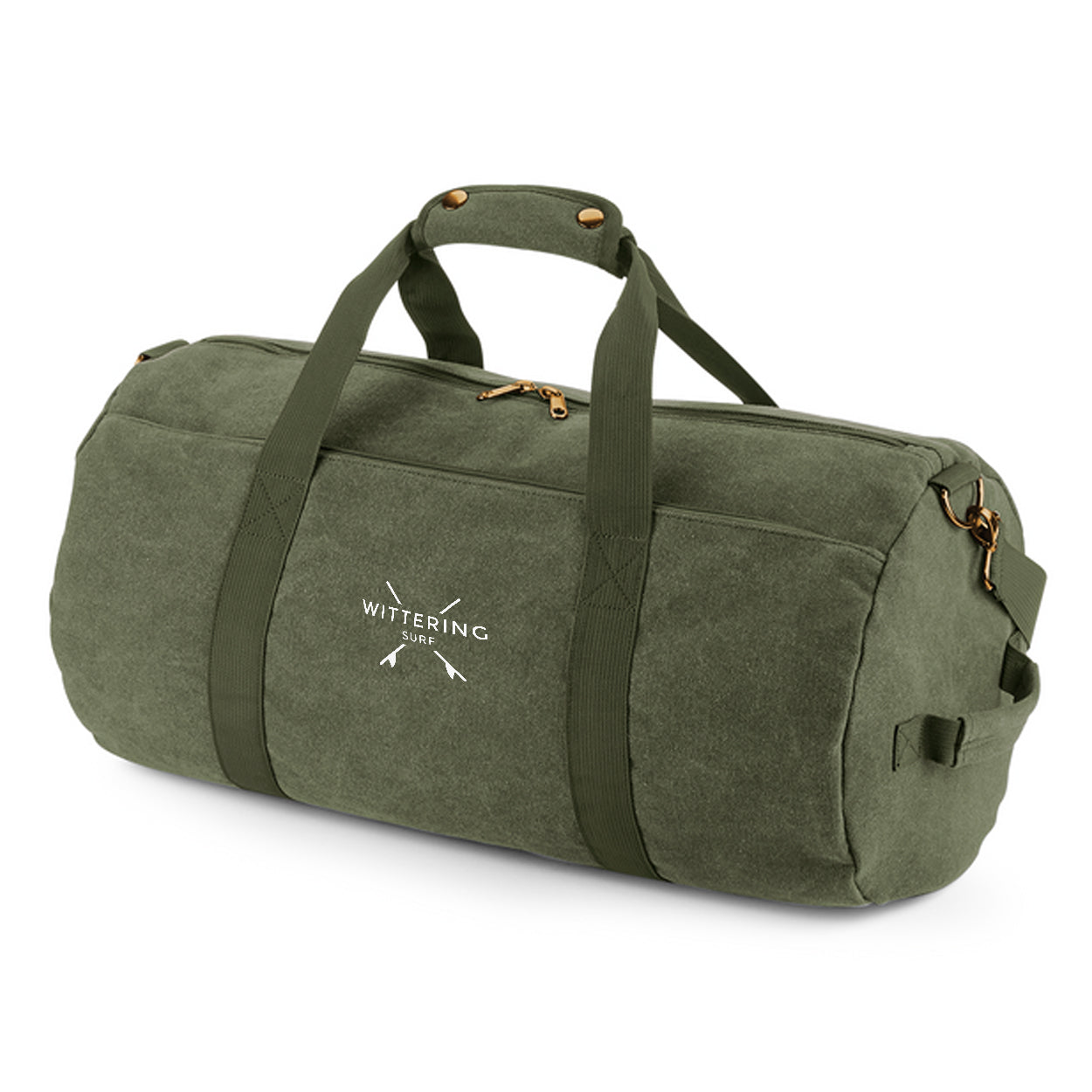 WITTERING SURF BARREL BAG - MILITARY GREEN
