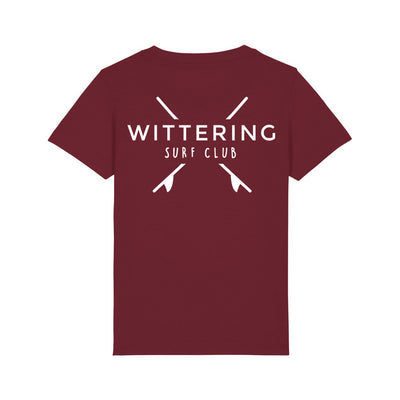 KIDS EVERYDAY SURF CLUB T-SHIRT - BURGUNDY - Wittering Surf Shop