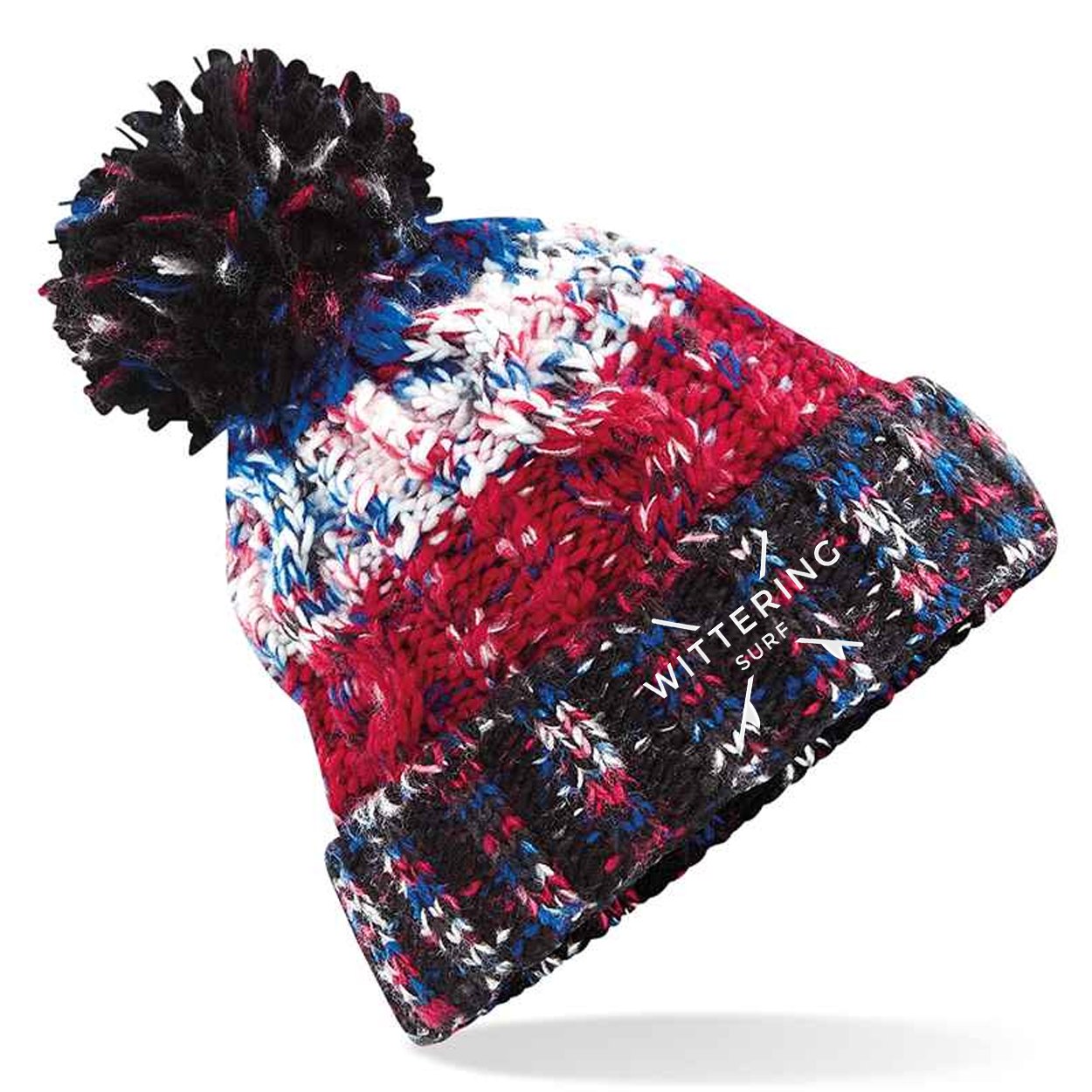 CORKSCREW RINSE BEANIE - RED/WHITE/BLUE - Wittering Surf Shop