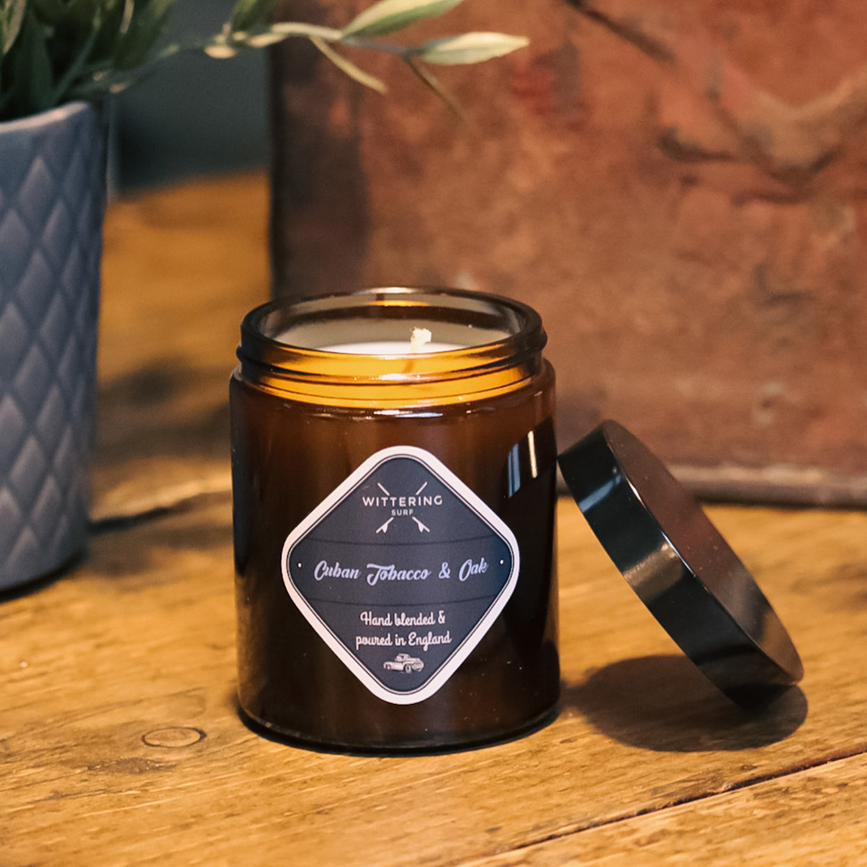 HAND POURED SOY CANDLE - CUBAN TOBACCO & OAK - Wittering Surf Shop