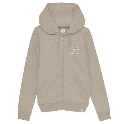 LADIES DORY ZIP HOODIE - HEATHER SAND - Wittering Surf Shop