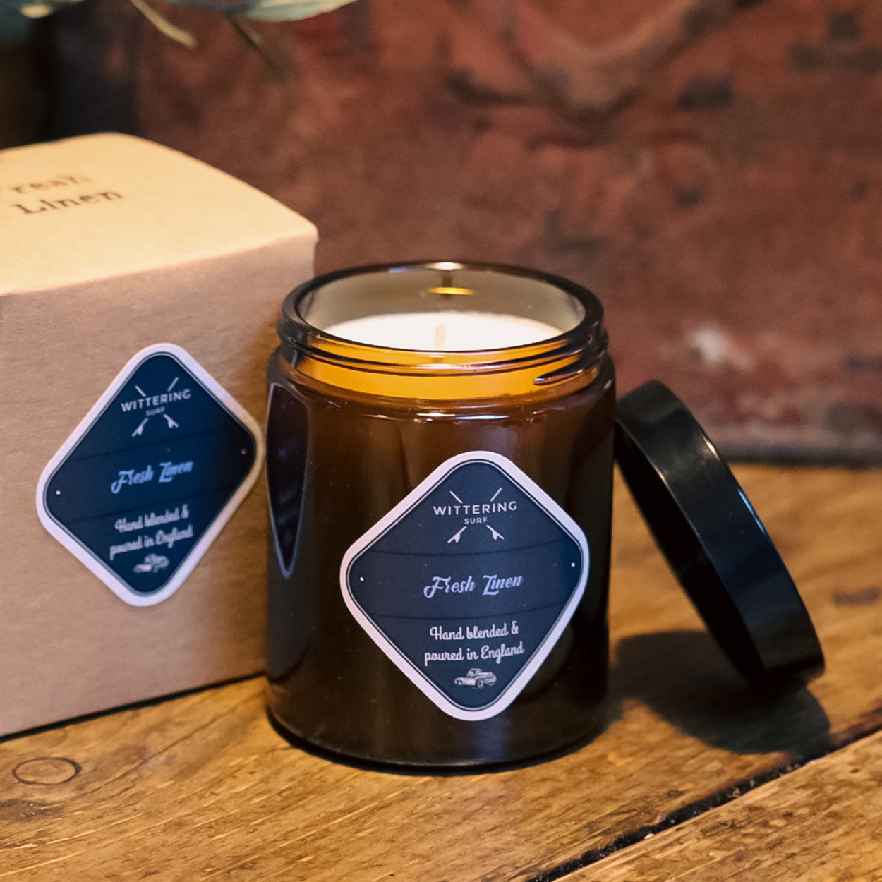 HAND POURED SOY CANDLE - FRESH LINEN - Wittering Surf Shop