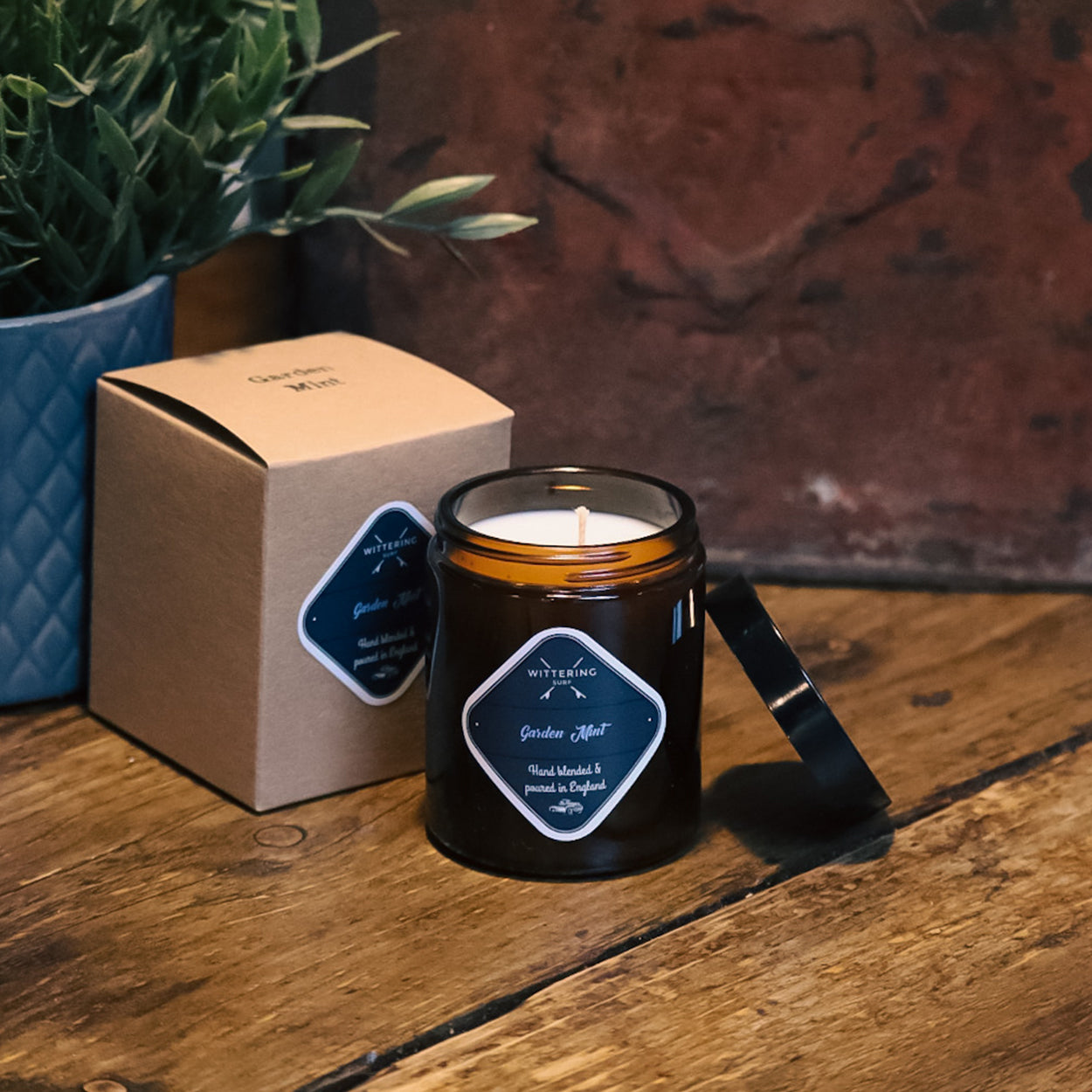 HAND POURED SOY CANDLE - GARDEN MINT - Wittering Surf Shop