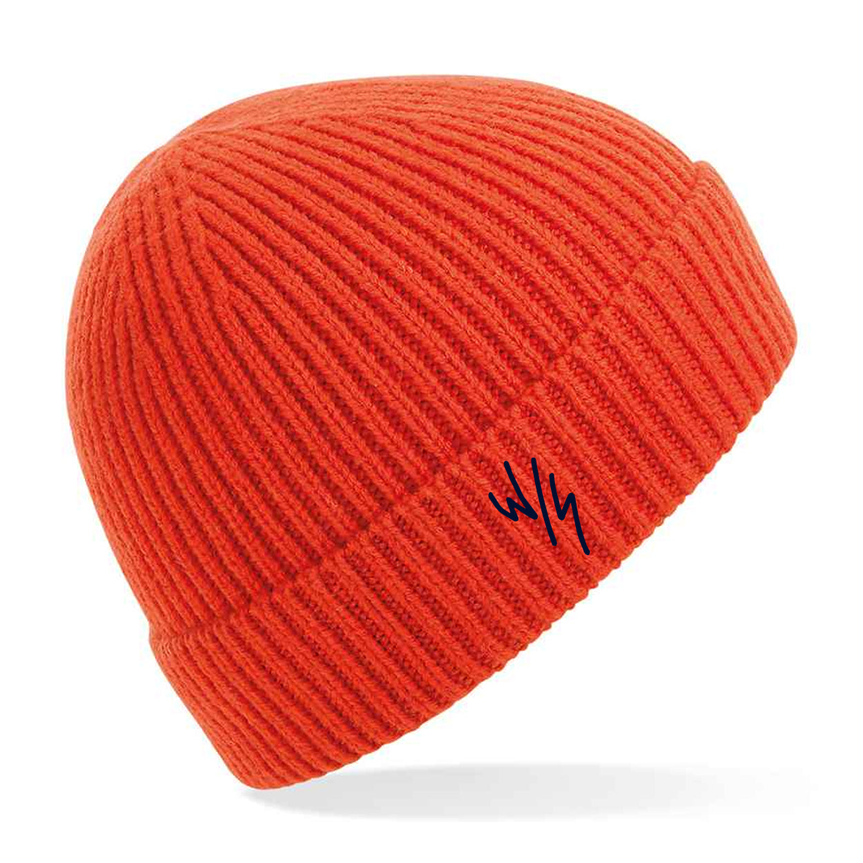 W/S FISHERMAN BEANIE - ORANGE/NAVY - Wittering Surf Shop