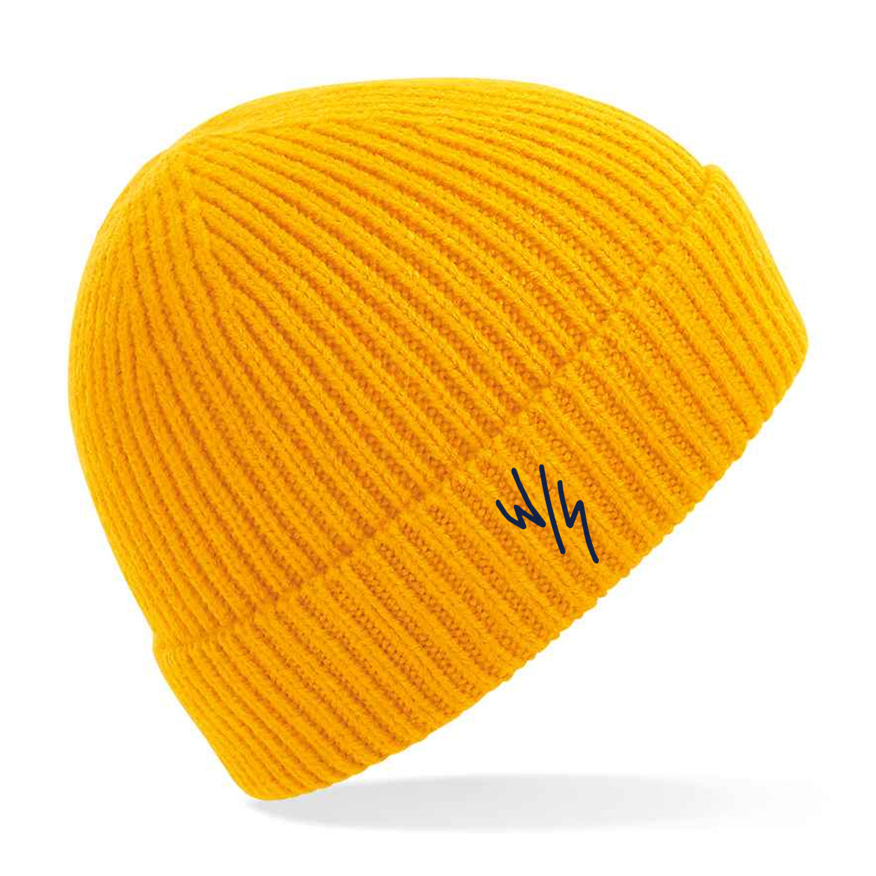 W/S FISHERMAN BEANIE - YELLOW/NAVY - Wittering Surf Shop