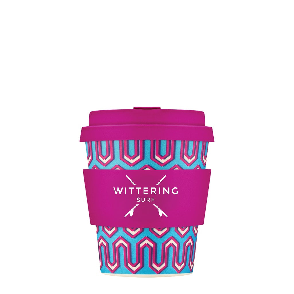 Wittering Surf Reusable Takeaway Cup - Pink/Blue