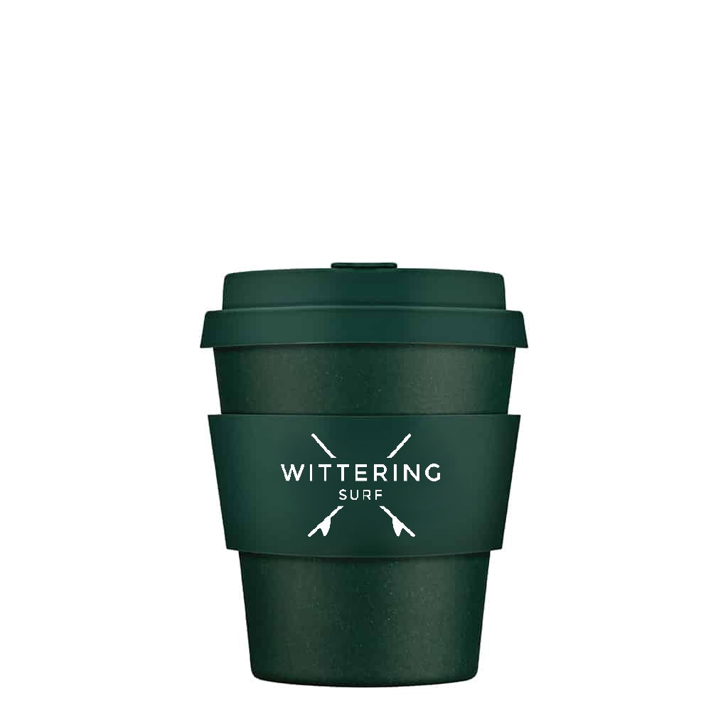 Wittering Surf Reusable Takeaway Cup - Pine Green