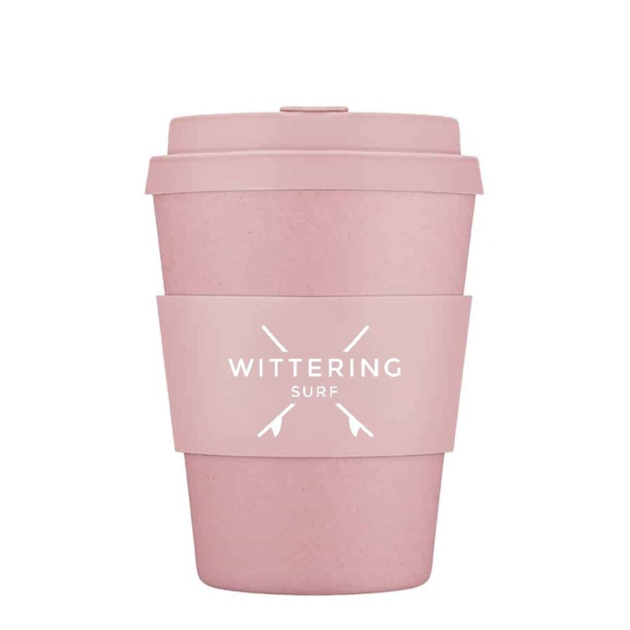 Wittering Surf Reusable Takeaway Cup - Powder pink - Wittering Surf Shop