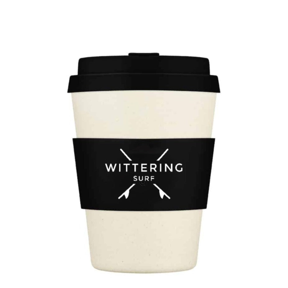 Wittering Surf Reusable Takeaway Cup - Monochrome