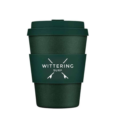 Wittering Surf Reusable Takeaway Cup - Pine Green