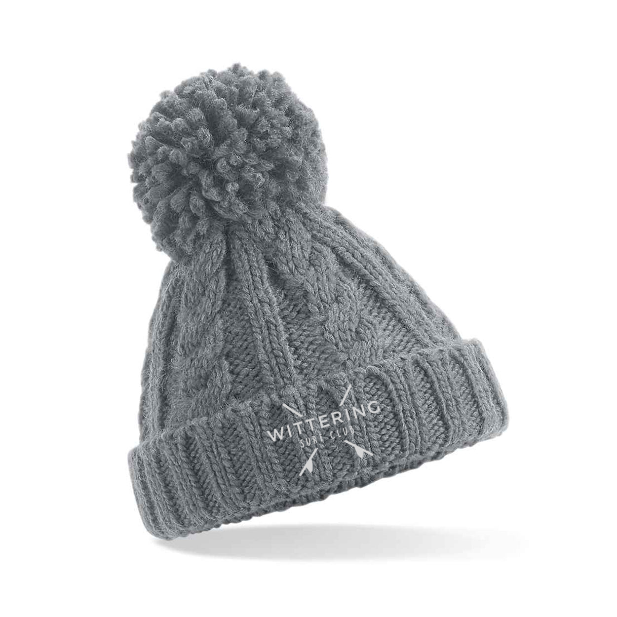 KIDS CHUNKY KNIT BEANIE - GREY - Wittering Surf Shop