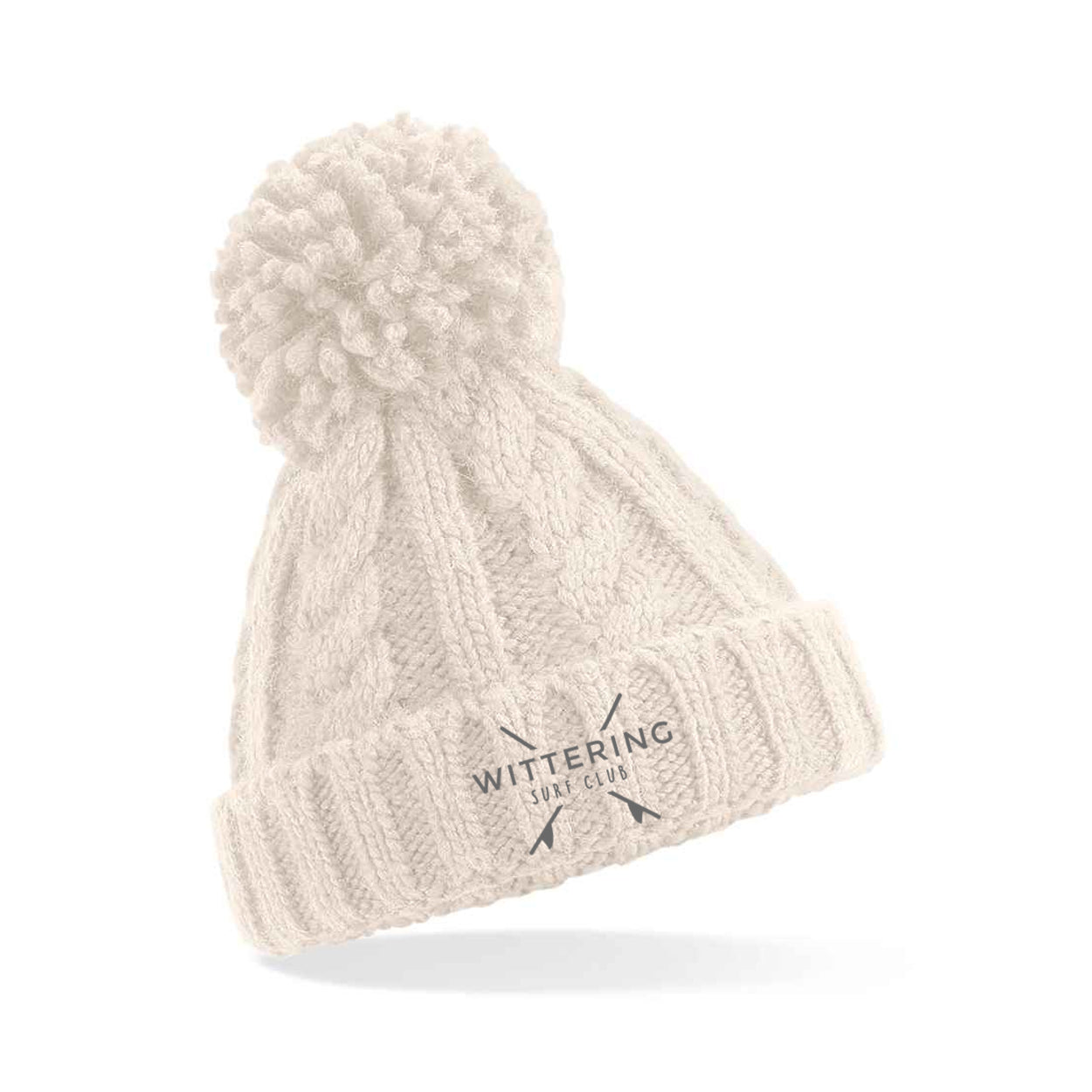 KIDS CHUNKY KNIT BEANIE - OAT - Wittering Surf Shop