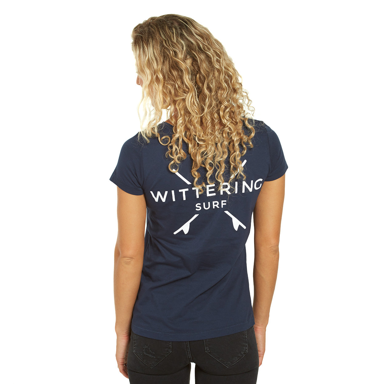 LADIES EVERYDAY T-SHIRT - NAVY BLUE - Wittering Surf Shop