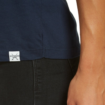 LADIES EVERYDAY T-SHIRT - NAVY BLUE - Wittering Surf Shop