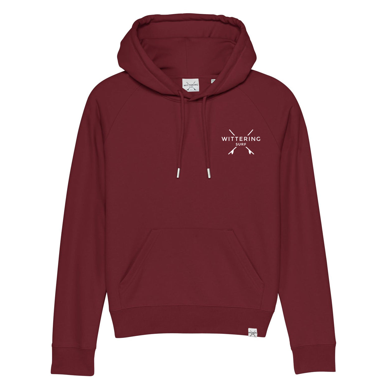 LADIES LOW TIDE HOODIE - BURGUNDY - Wittering Surf Shop