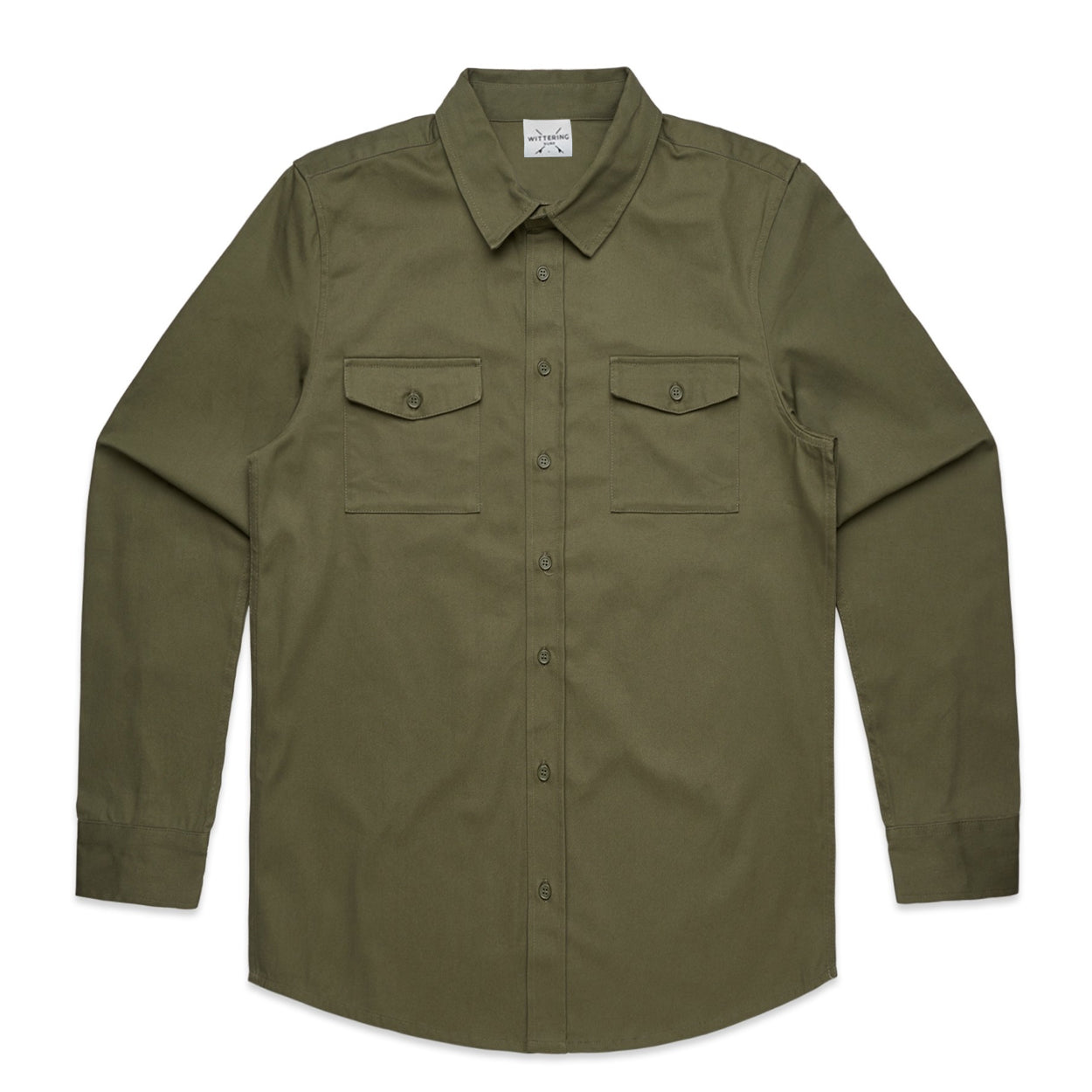 MILITARY SHIRT - ARMY GREEN - Wittering Surf Shop