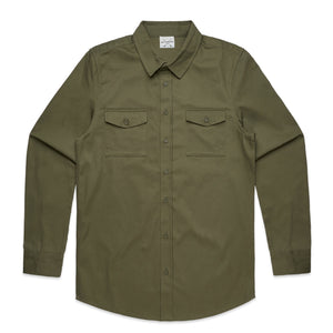 MILITARY SHIRT - ARMY GREEN - Wittering Surf Shop