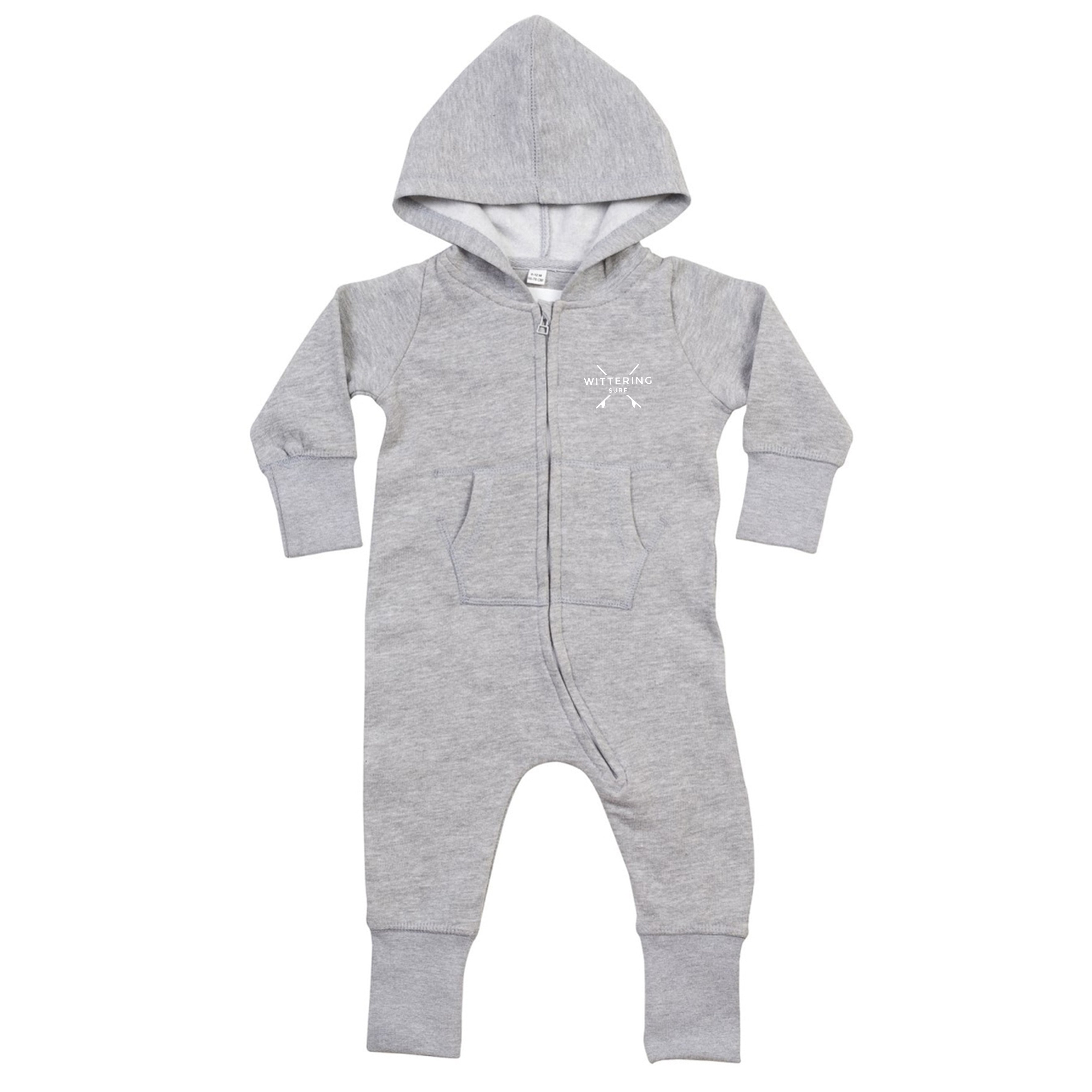 TODDLER HOODED ONESIE - HEATHER GREY - Wittering Surf Shop