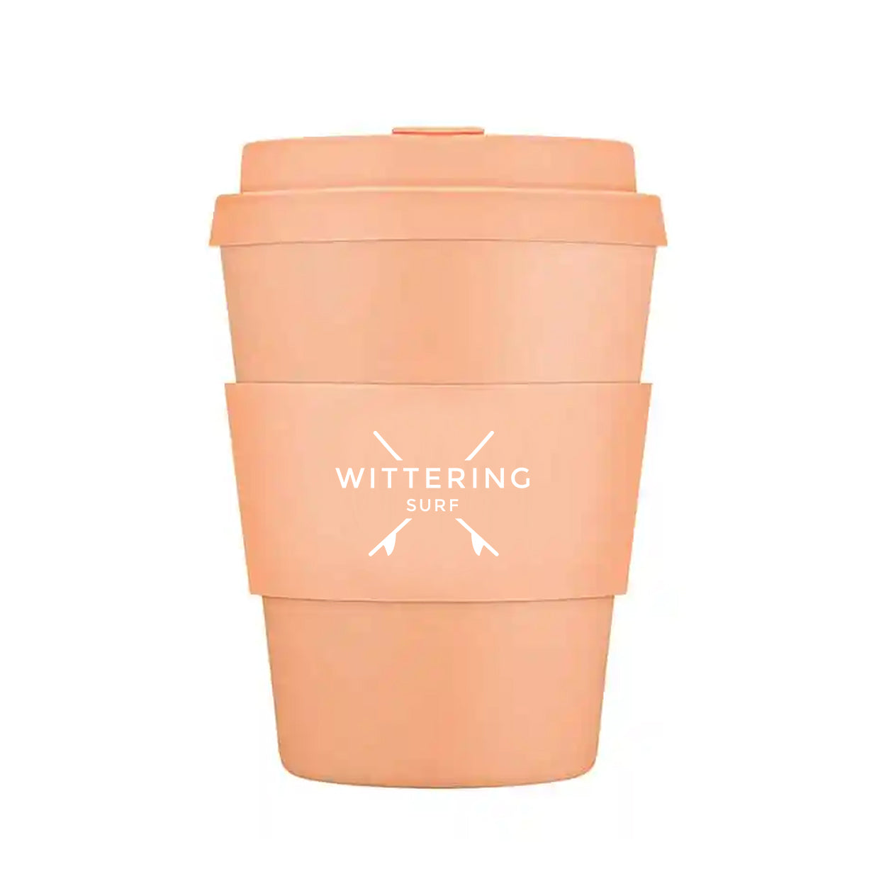 Wittering Surf Reusable Takeaway Cup - Peach - Wittering Surf Shop