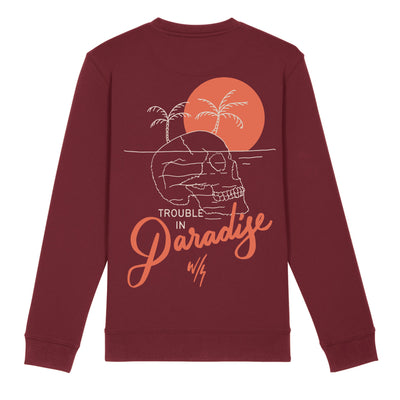 TROUBLE IN PARADISE SNAPPER CREW - BURGUNDY